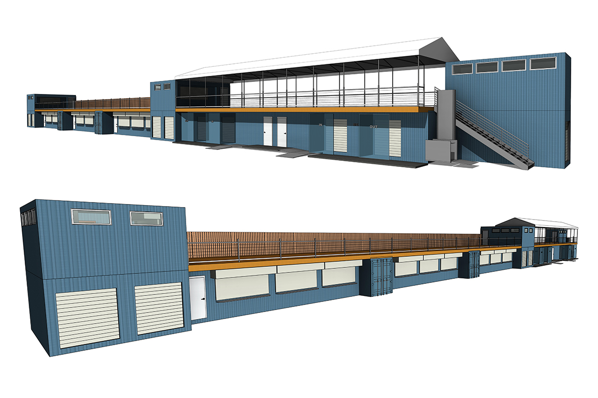 Concert venue concept, concessions and bathrooms