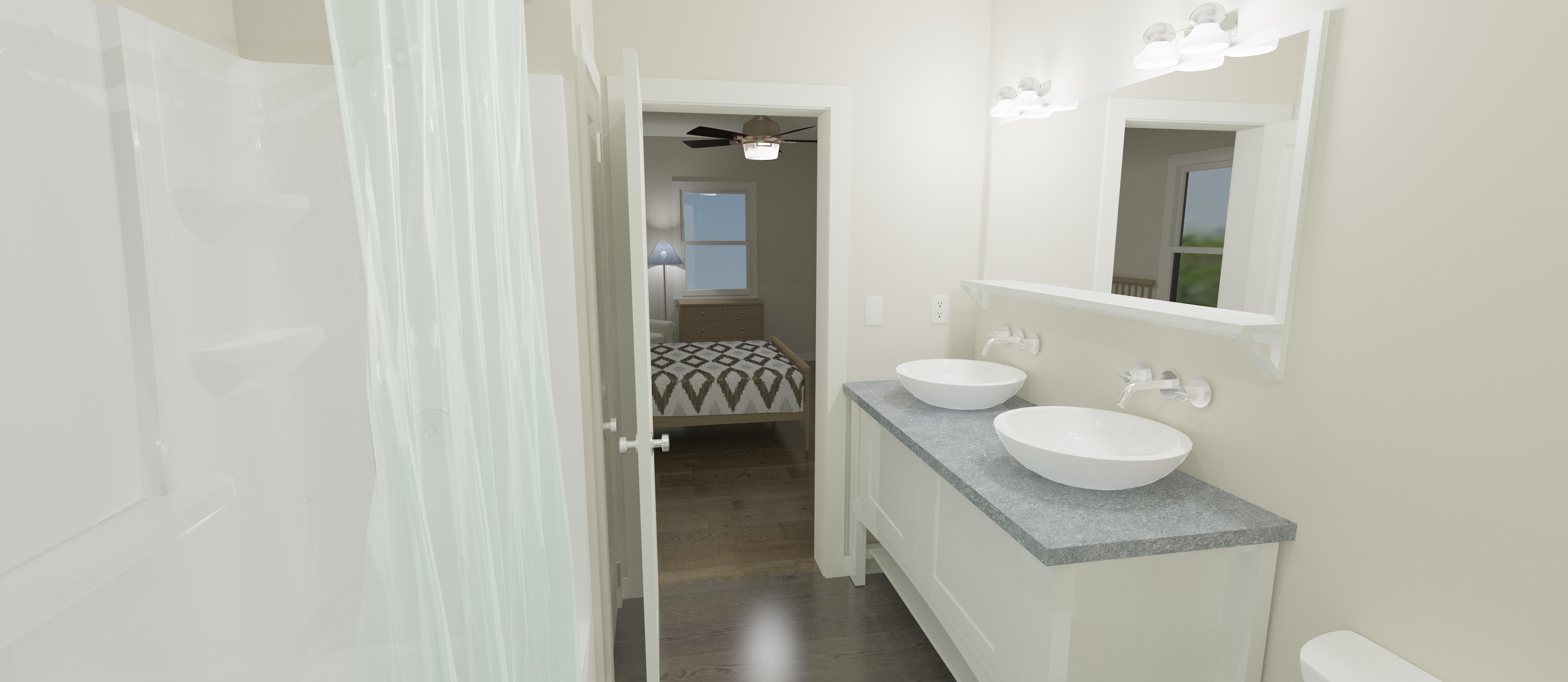 Bathroom From back wall